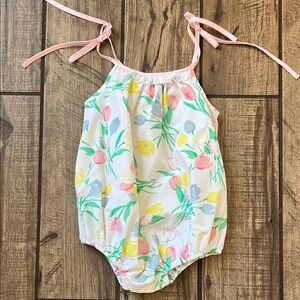 The Beaufort Bonnet Company Floral One Piece Bubble- Pink, Yellow, Green